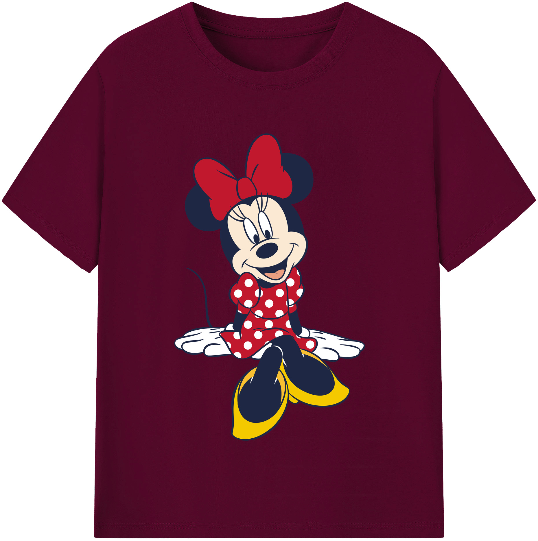 （画像用） ミッキーマウス Mickey Mouse レディースカジュアルプリントTシャツ（綿100％）